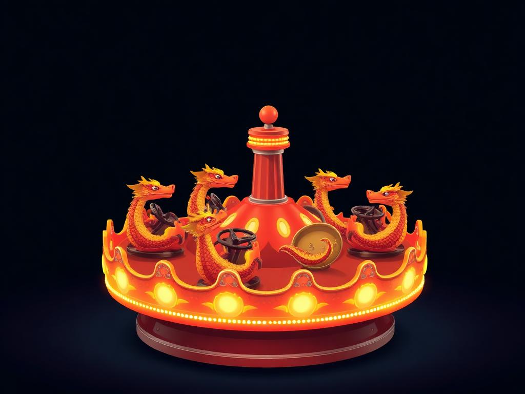 Dizzy Dragon carnival ride illustration