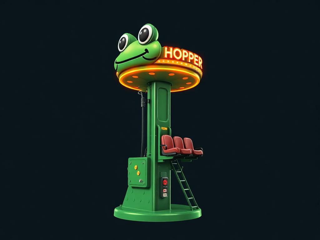 Frog Hopper carnival ride illustration