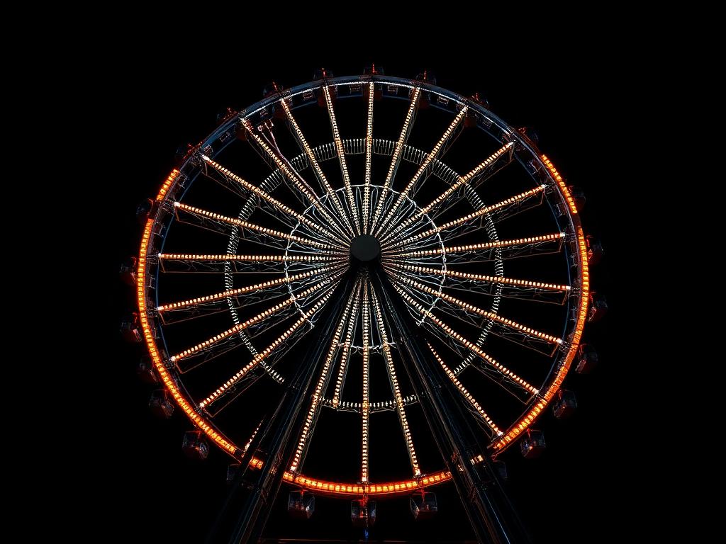 Giant Wheel / Century Wheel carnival ride illustration