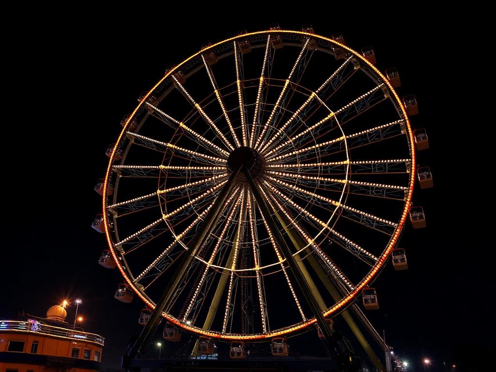 Giga Observation Wheel carnival ride illustration
