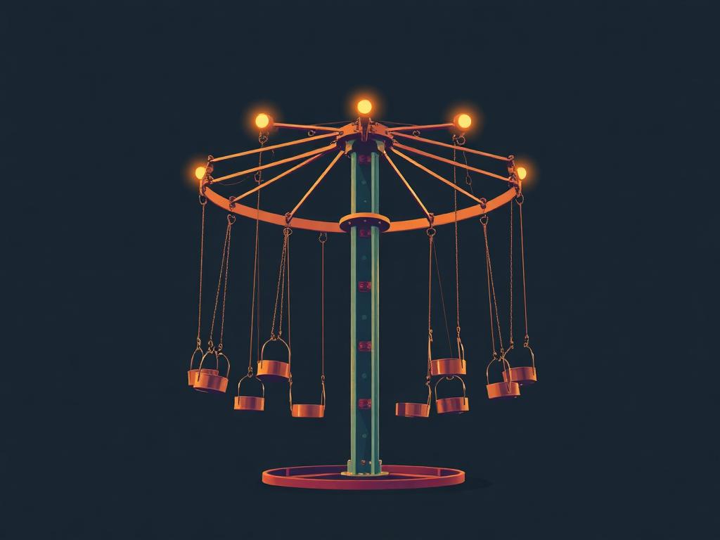 Kiddie Swings carnival ride illustration
