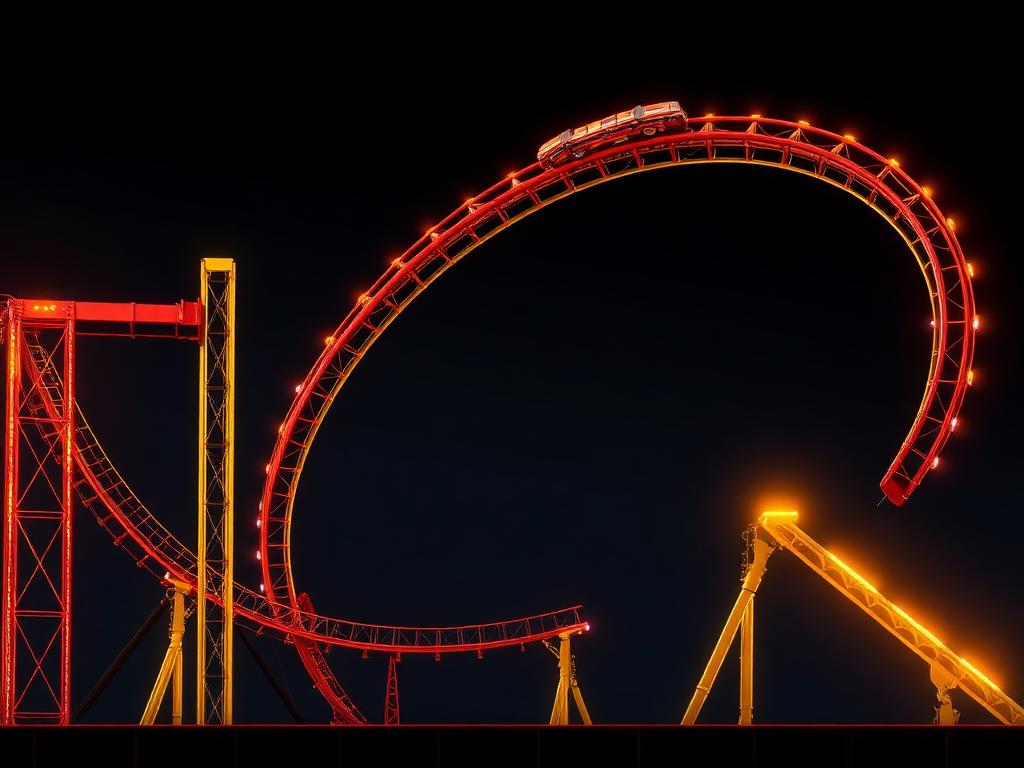 Mach 1 / Larson Super Loop carnival ride illustration