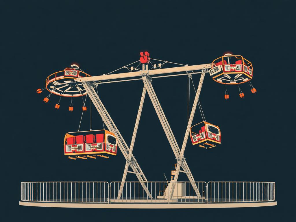 Scrambler / Twist carnival ride illustration