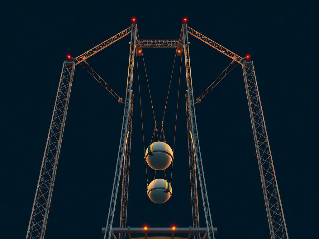 Slingshot carnival ride illustration
