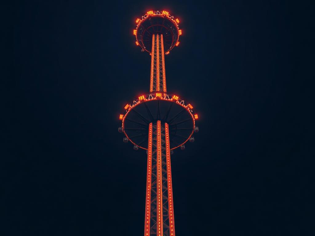 Super Shot / Drop Tower carnival ride illustration